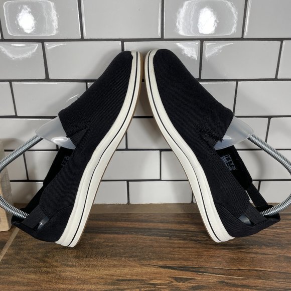 Clarks Cloudsteppers Breeze Step Womens Sz 6.5 Wide Shoes Black Comfort Slip Ons - Picture 5 of 14